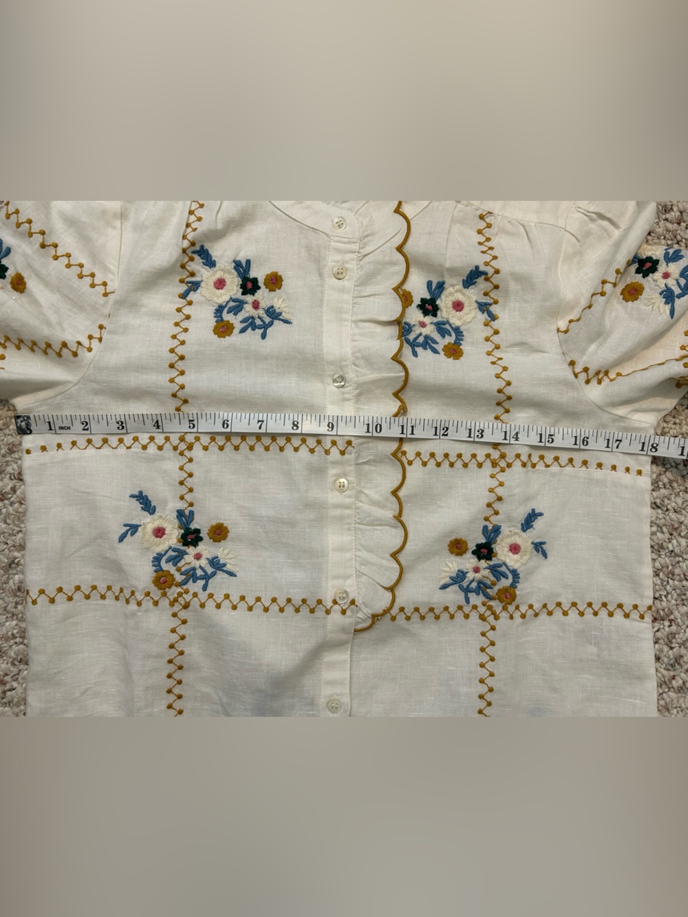 Chlo Shirt - Sezane x Lucia Vergara - Aciano Embroidery - US2 / FR34 - Picture 13 of 14